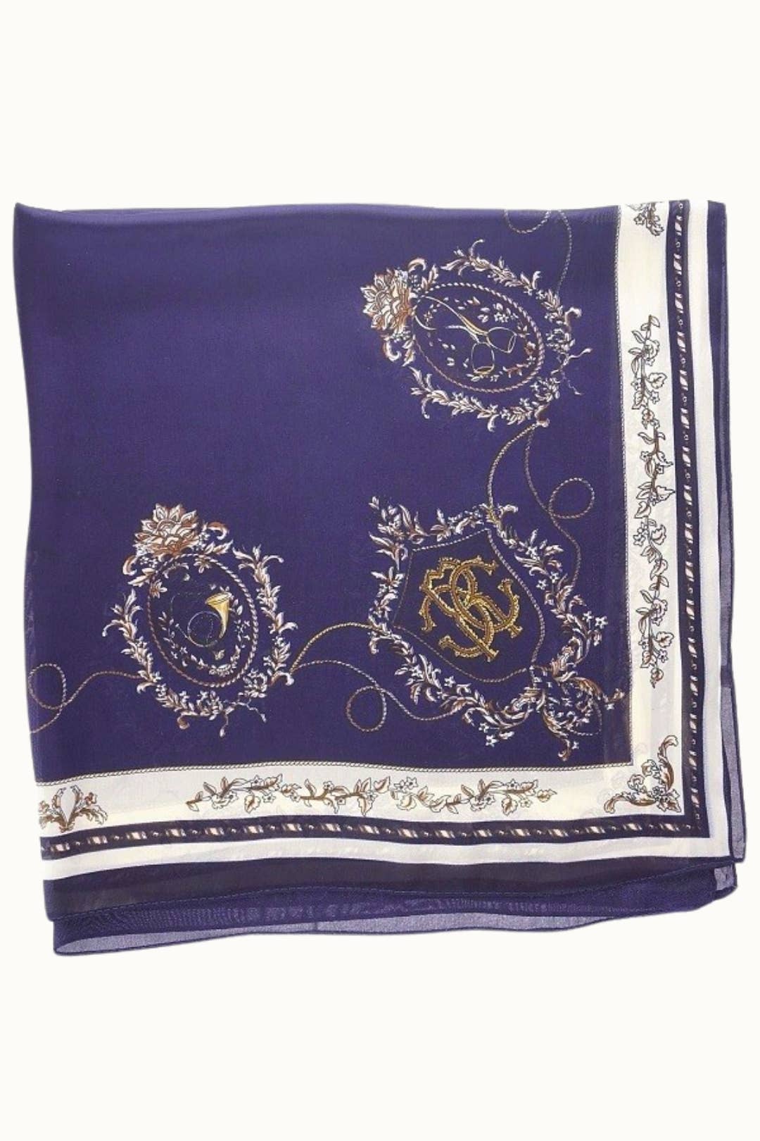 So Silky Satin Neckerchief Scarf - Navy