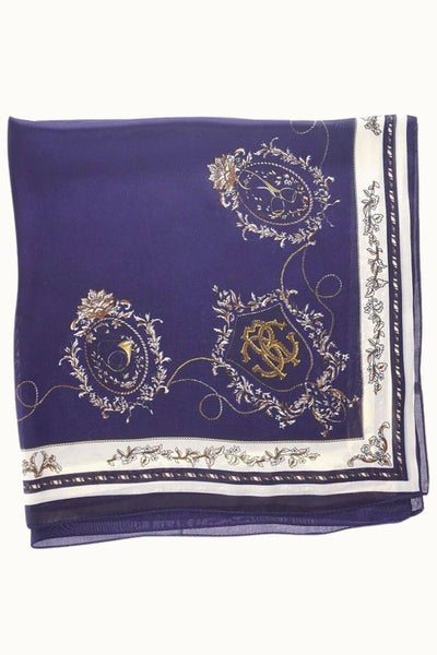 So Silky Satin Neckerchief Scarf - Navy