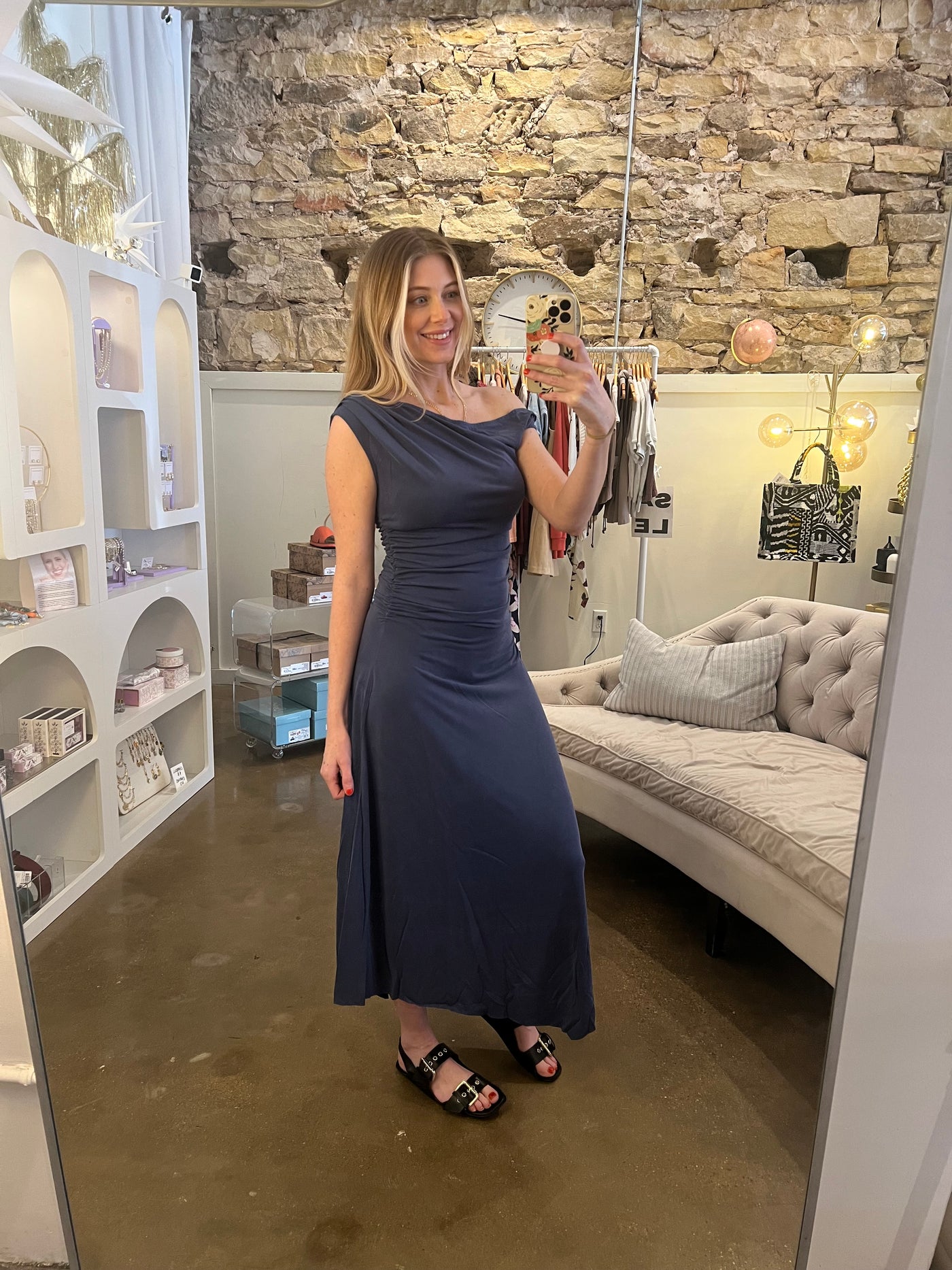 cupro midi dress JACQUEMUS Praia Washed Cupro Midi Dress by Jacquemus