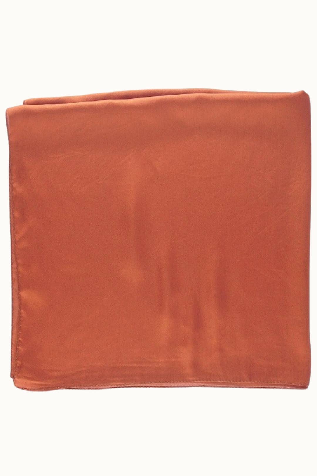 So Silky Satin Neckerchief Scarf - Solid Rust