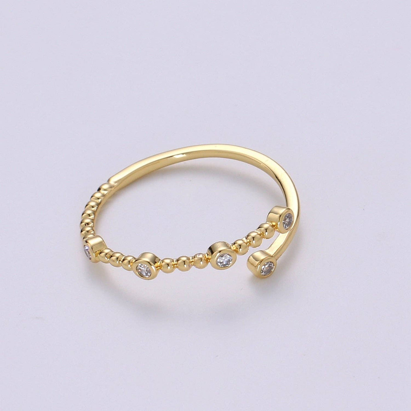Adjustable Dainty Bubble Ring