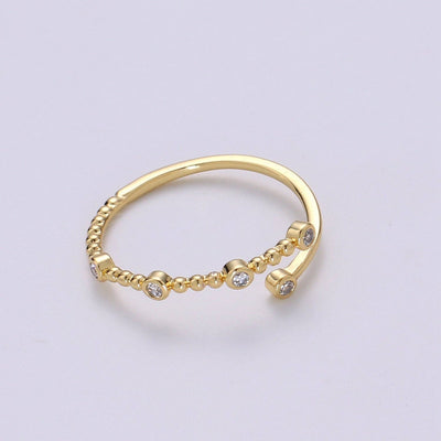 Adjustable Dainty Bubble Ring