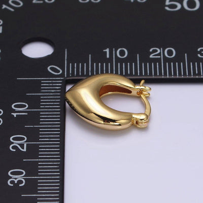 16K Gold Filled French Lock Hoop Earrings