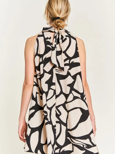 Hannah Twist Neck  Short Dress