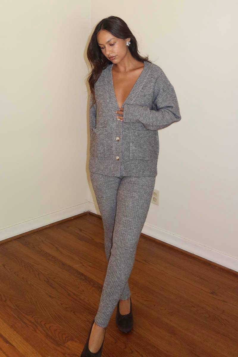 Knit Cardigan & Leggings Set