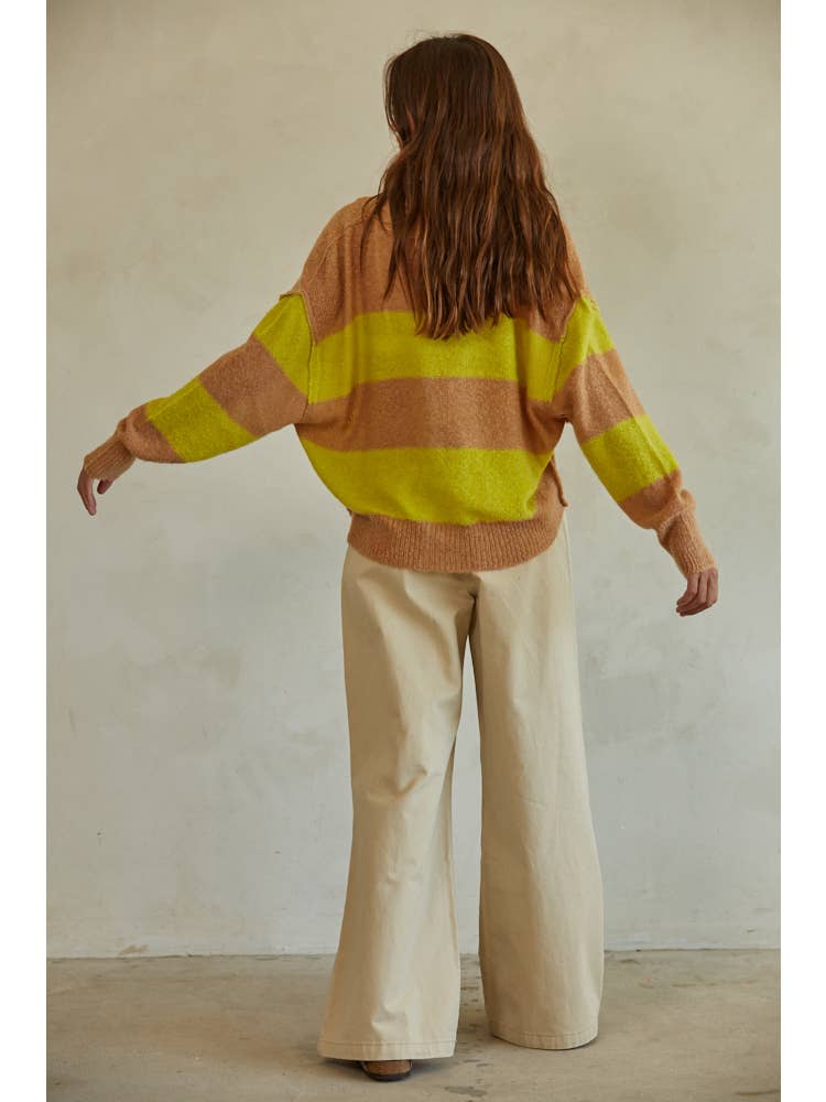 Izzy Striped Convertible Cardigan Top
