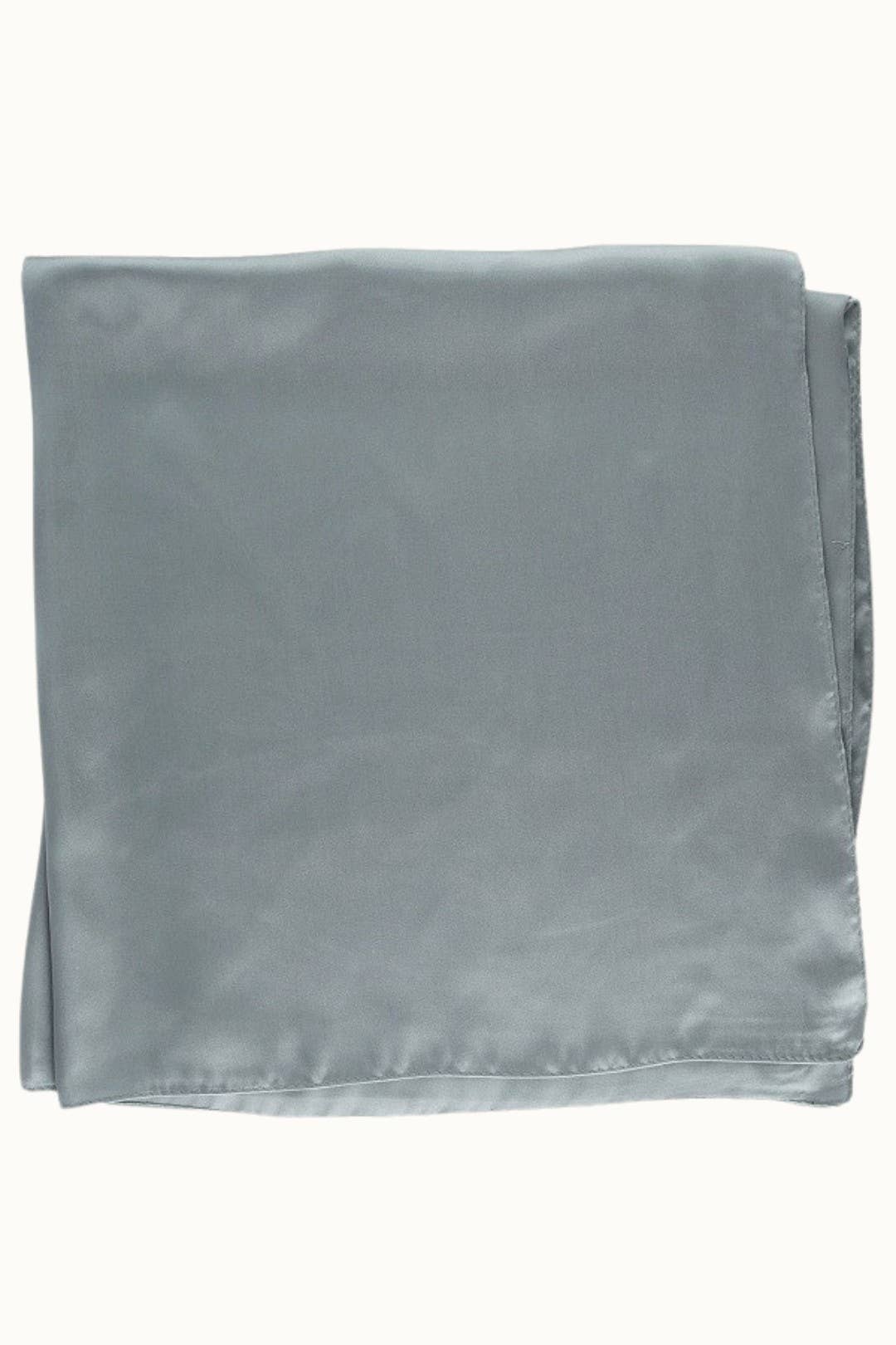 So Silky Satin Neckerchief Scarf - Gray