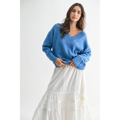 Cozy V-Neck Knit Sweater