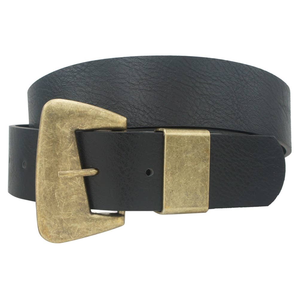 Irregular Angled Flat Buckle Belt