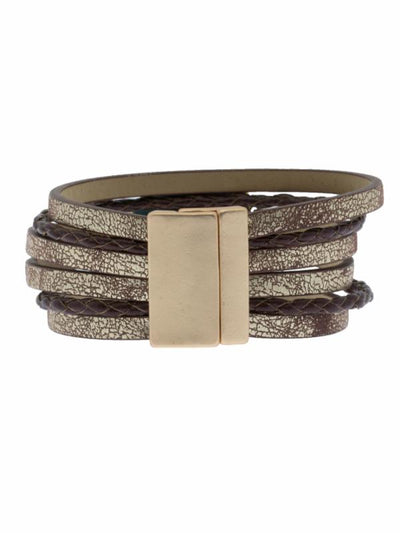 Braided Turquoise Stone Boho Chic Style Leather Bracelet