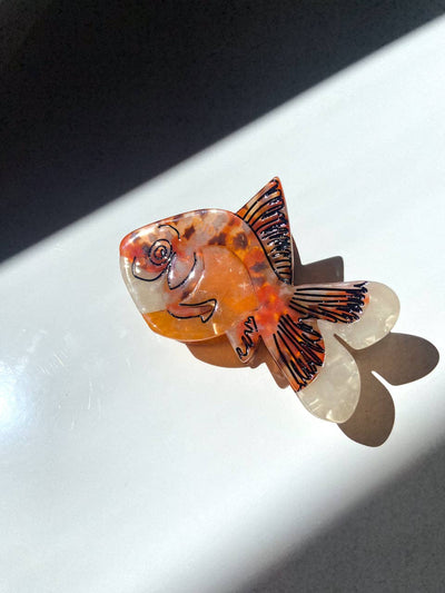 Hand-painted Goldfish Claw Hair Clip | Eco-Friendly