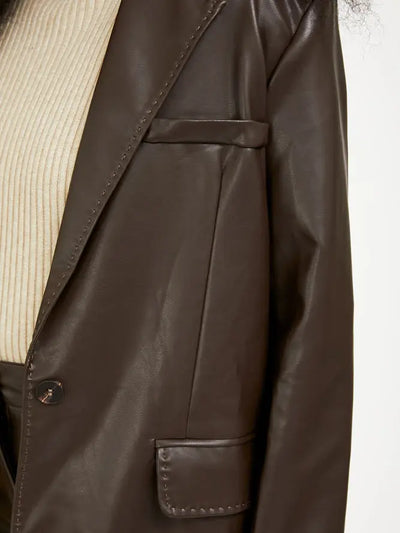 The Frankie Faux Leather Blazer