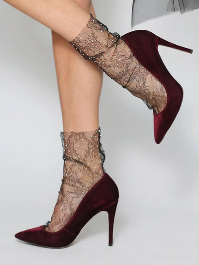 Crystal Lace Sock | High Heeled Jungle