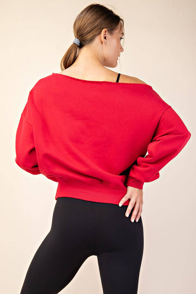 Off Shoulder Sweatshirt