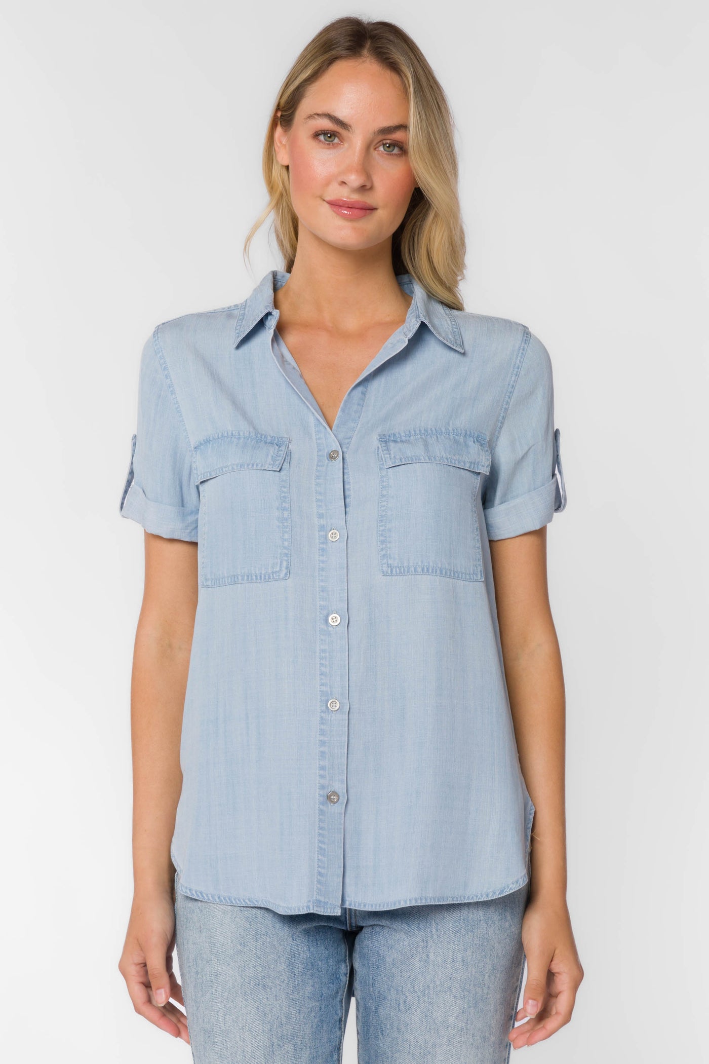 Ashlynn Chambray Button-Down