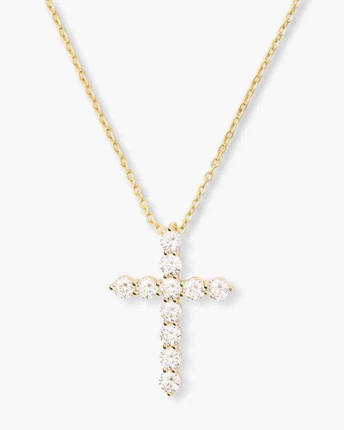 “Oh She Fancy” Cross Necklace 16” | Melinda Maria