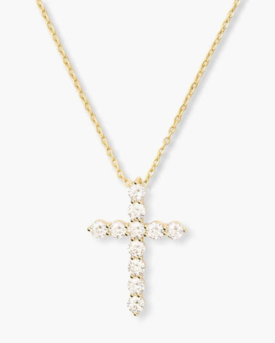 “Oh She Fancy” Cross Necklace 16” | Melinda Maria