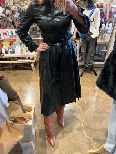 Luna Vegan Leather Dress