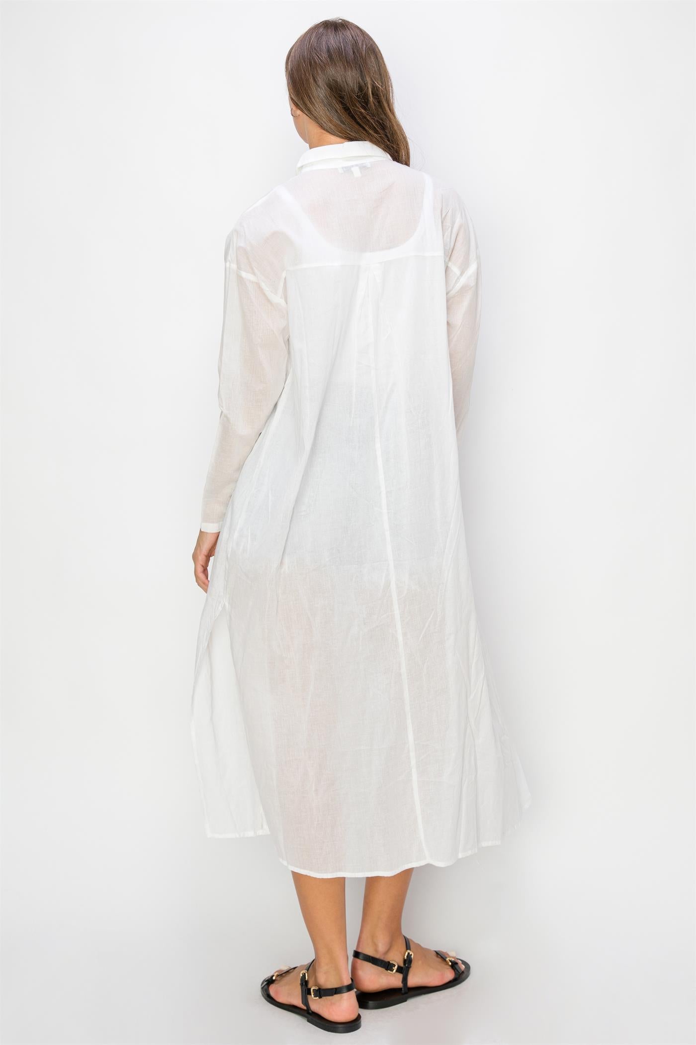 Cotton Cover-Up Shirt Dress