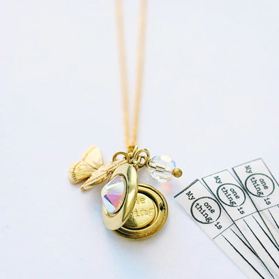 Sweet Butterfly Locket Necklace
