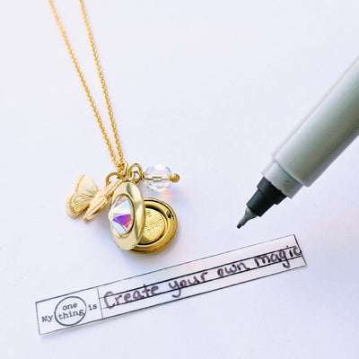 Sweet Butterfly Locket Necklace