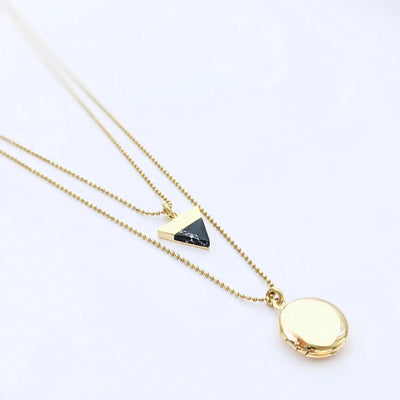 Pyramid Locket Necklace