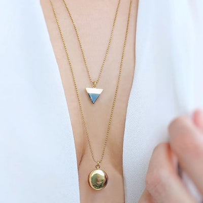 Pyramid Locket Necklace
