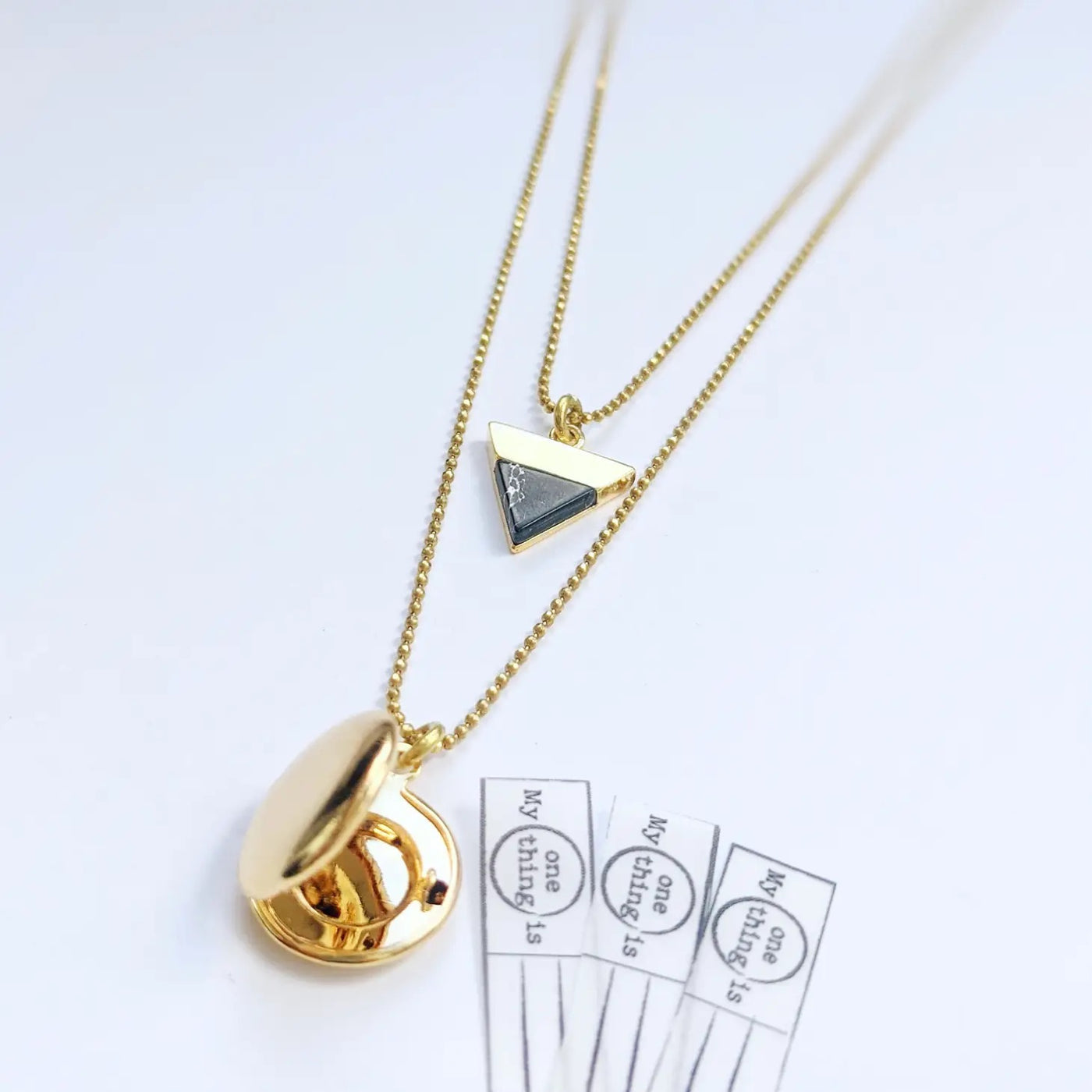 Pyramid Locket Necklace