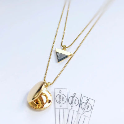 Pyramid Locket Necklace