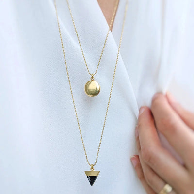 Pyramid Locket Necklace