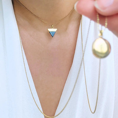 Pyramid Locket Necklace