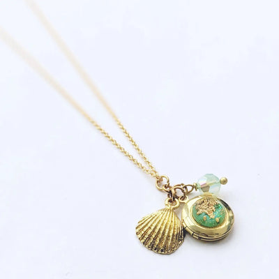 Pangea Seashell Locket Necklace