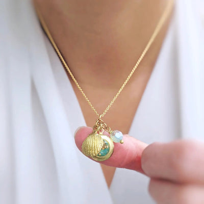 Pangea Seashell Locket Necklace