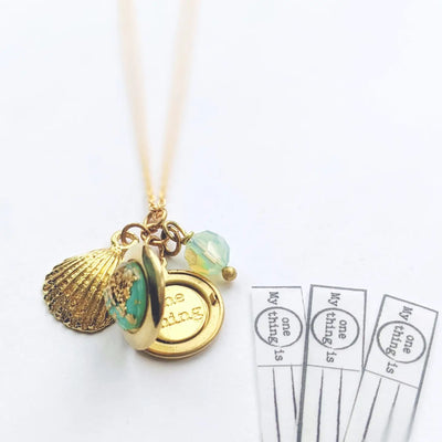 Pangea Seashell Locket Necklace