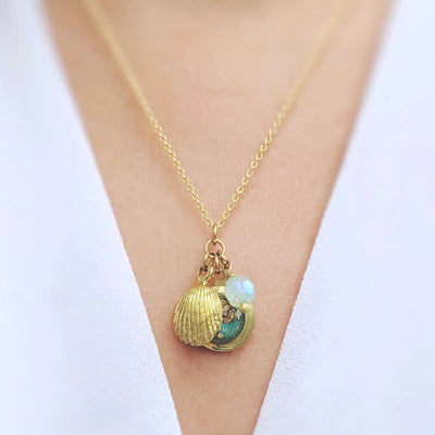 Pangea Seashell Locket Necklace
