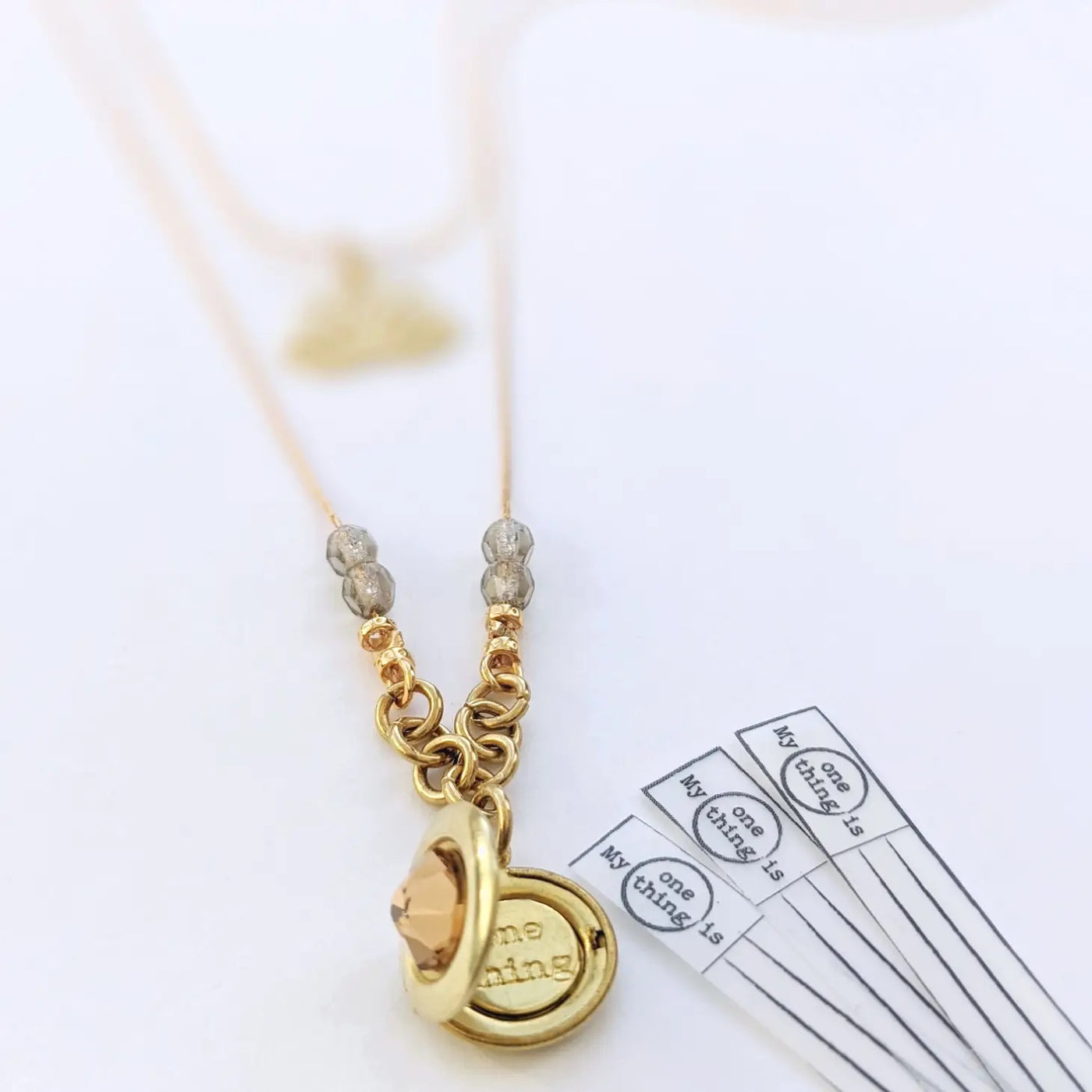Ginger Lilly 2 strand Layered Locket Necklace