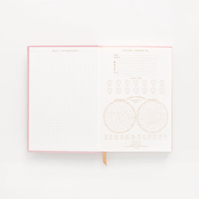 Hard Cover Suede Cloth Journal With Pocket