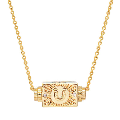 Lucky Clover Spinner Necklace