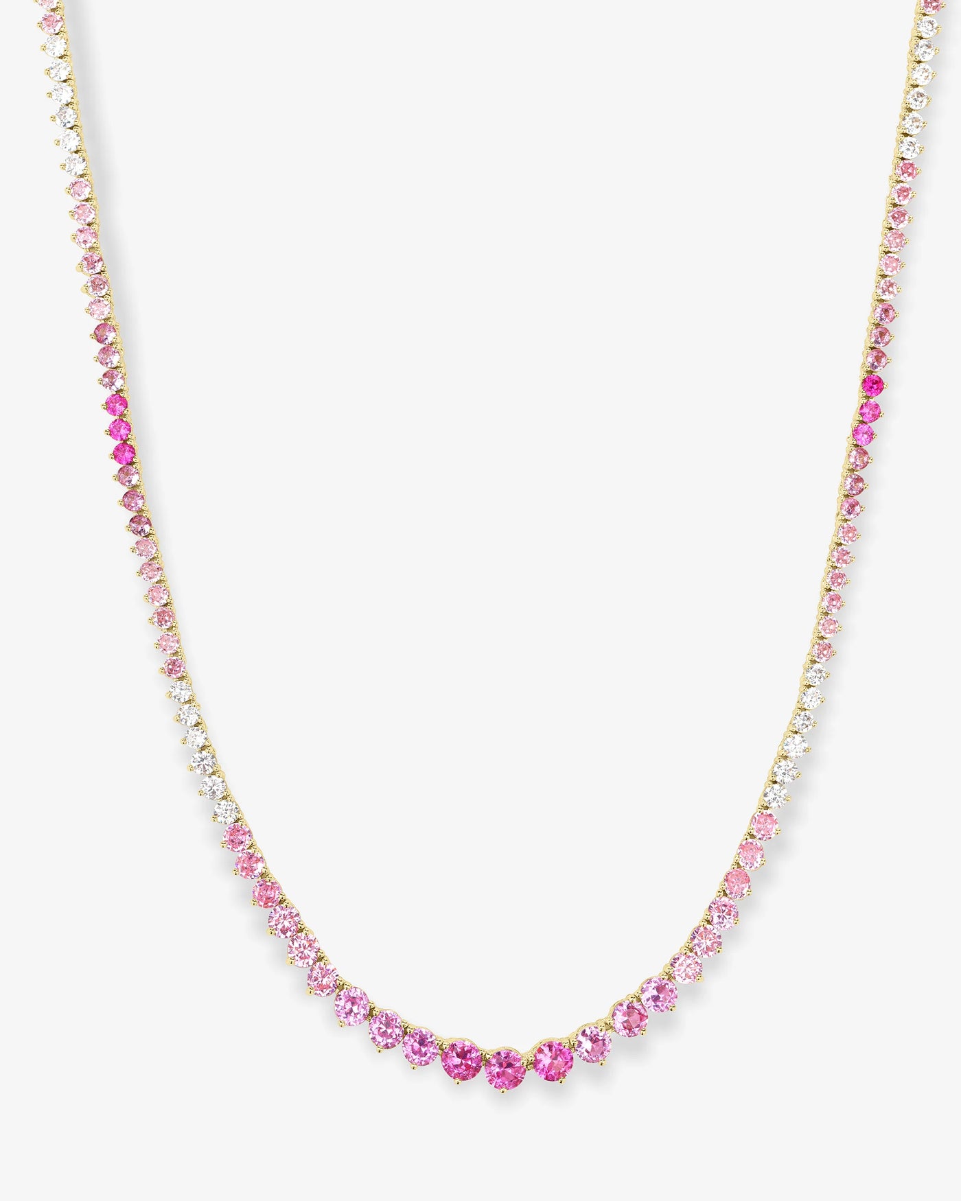 Not Your Basic Graduated Ombre Tennis Necklace 16" | Melinda Maria