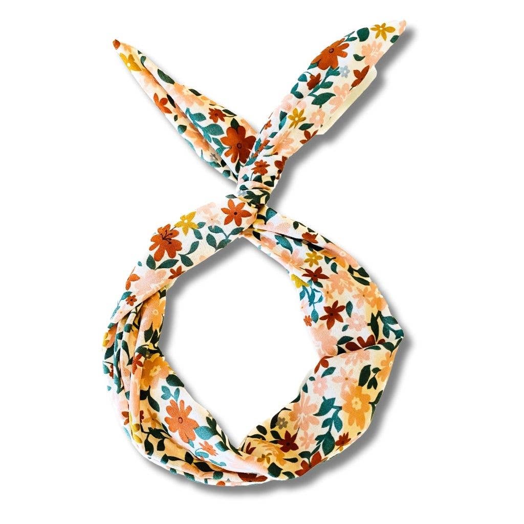 Boho Floral Wired Headband