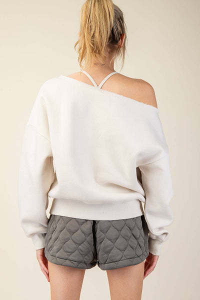 Off Shoulder Sweatshirt