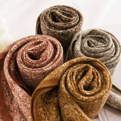 Vintage Houndstooth Print Satin Hair Scarf