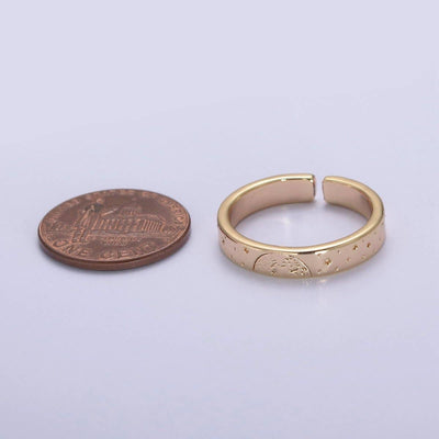 Adjustable Gold Celestial Astronomy Ring