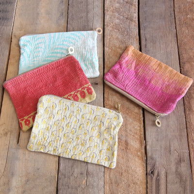Kantha Fabric Pouch