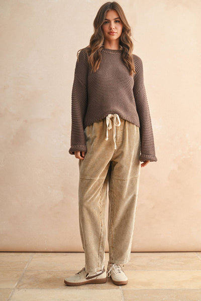 Round Neck Knitted Sweater