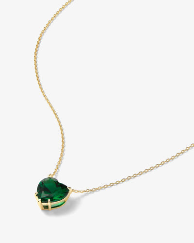 The Allison Emerald Heart Necklace
