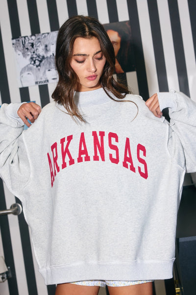 Arkansas Reversible Mock Neck Sweatshirt