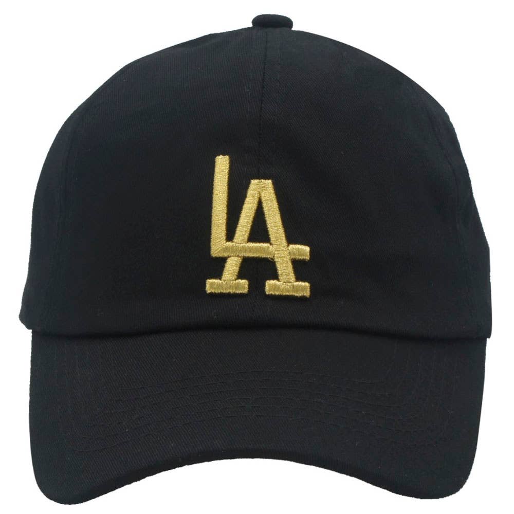 Metallic LA Embroidered Cap