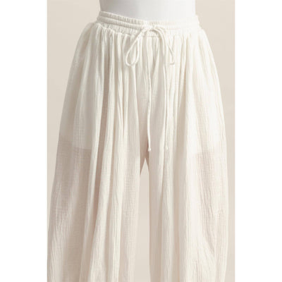 Double Gauze High-Waist Baggy Pants