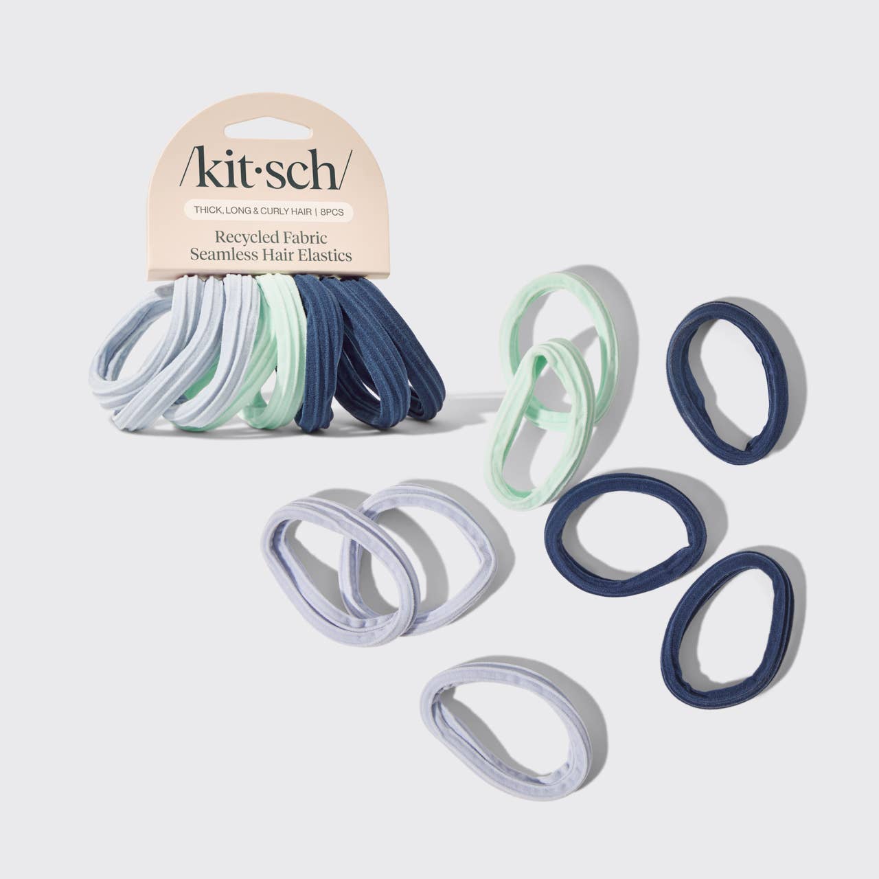 Recycled Seamless Hair Elastics 8pc Set